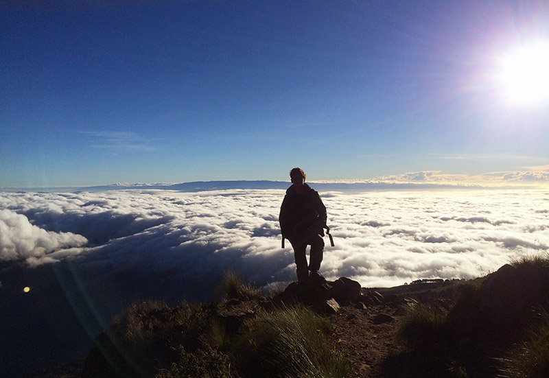 Abstieg vom Tajumulco, Guatemala nach dem Sonnenaufgang