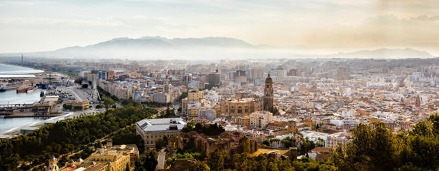 Ein herrlicher Ausblick über Málaga, Spanien